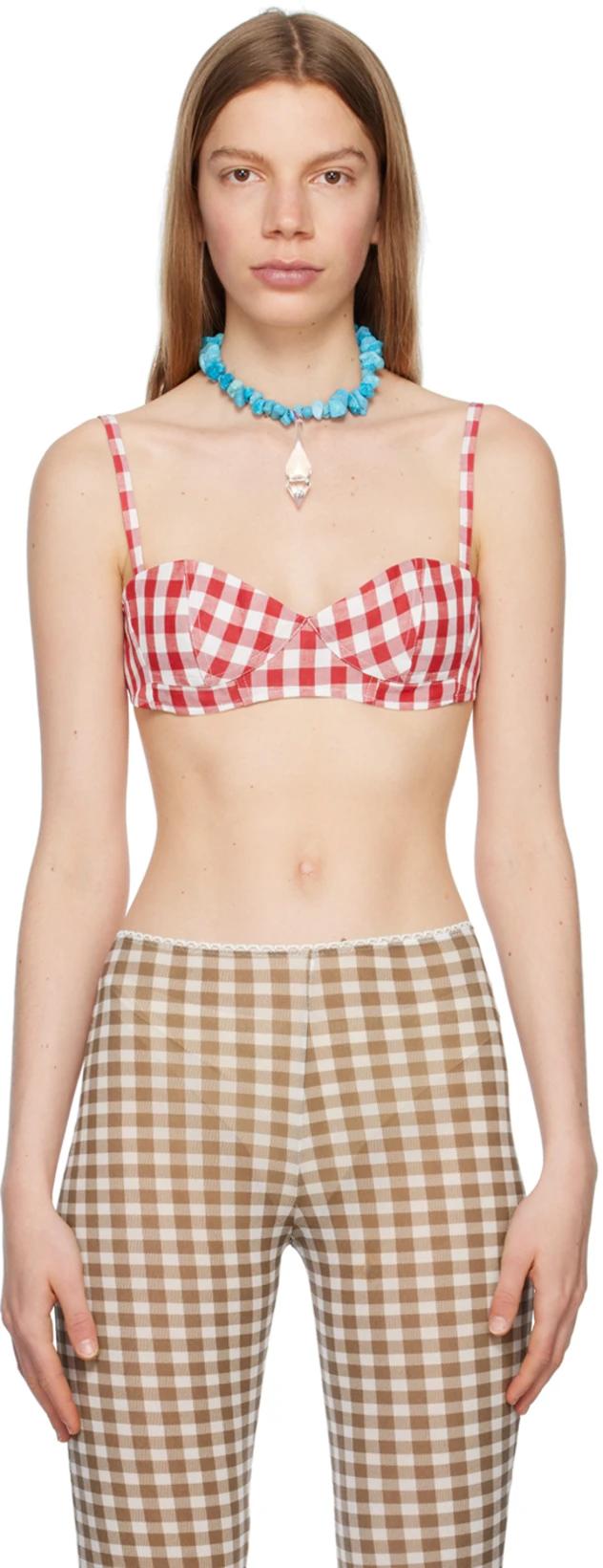 Red Sweetheart Bra by ACNE STUDIOS