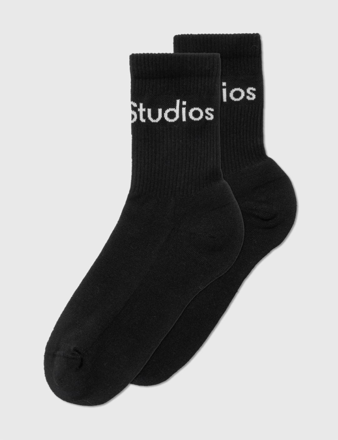 Ribbed Logo Socks by ACNE STUDIOS