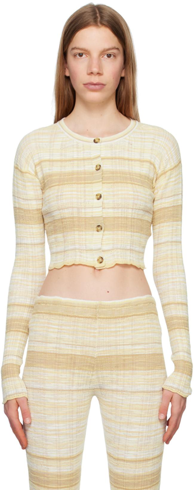 SSENSE Exclusive Beige Cardigan by ACNE STUDIOS