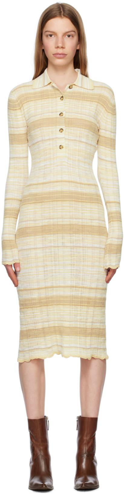 SSENSE Exclusive Beige Midi Dress by ACNE STUDIOS