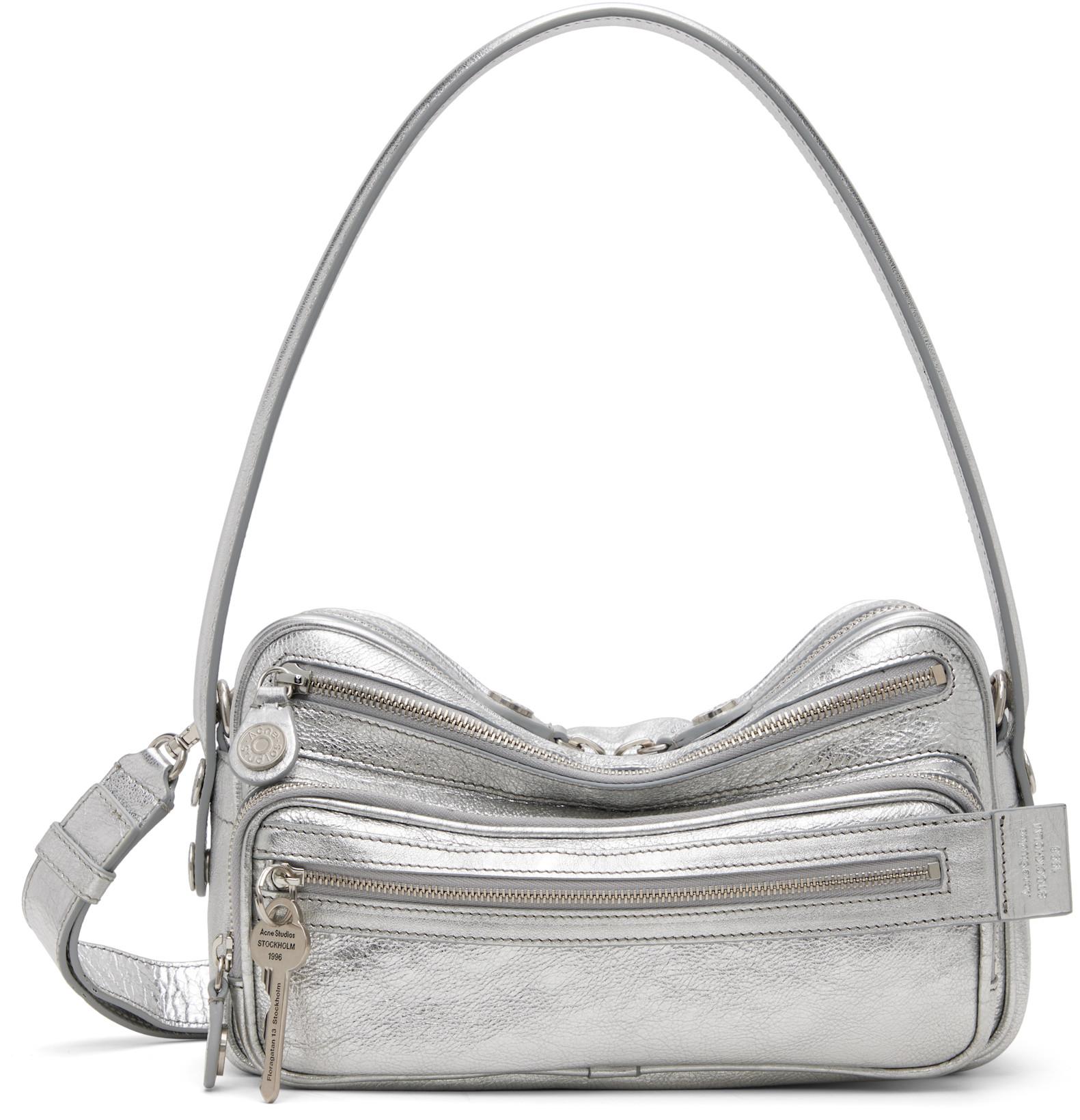 Silver Camero Party Shoulder Bag by ACNE STUDIOS