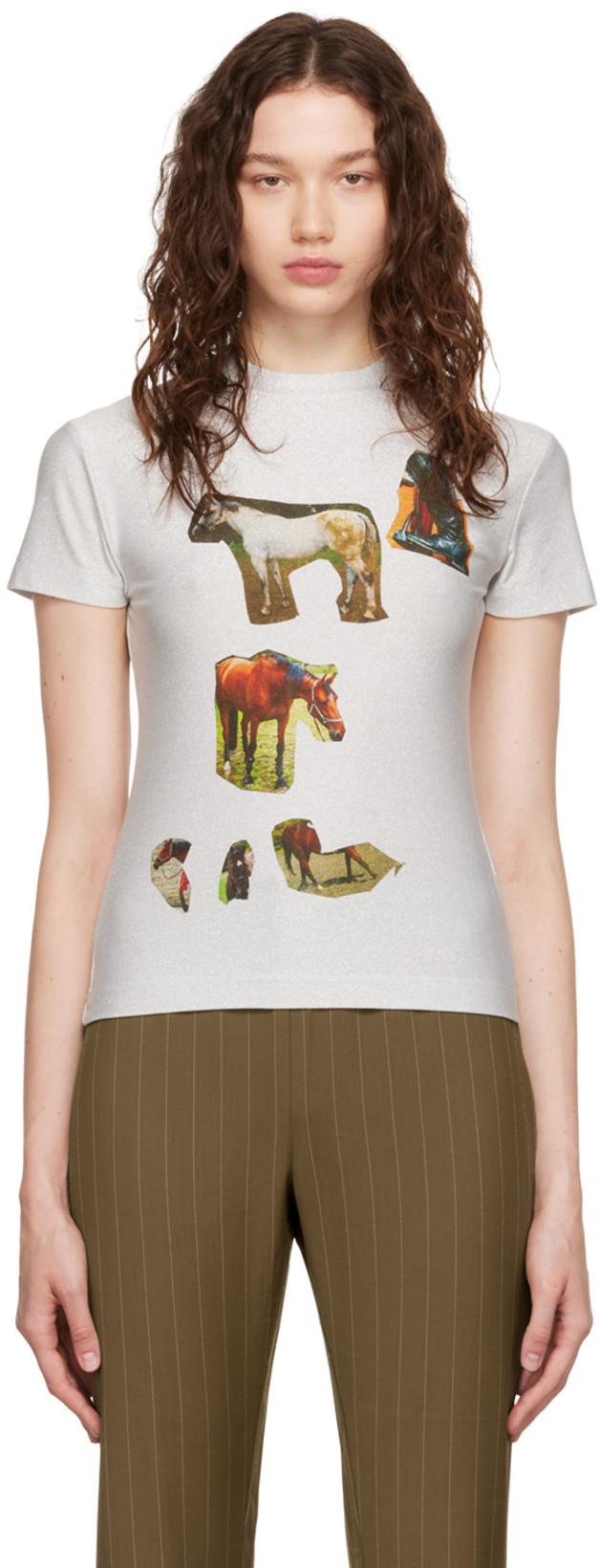 Silver Horse T-Shirt by ACNE STUDIOS