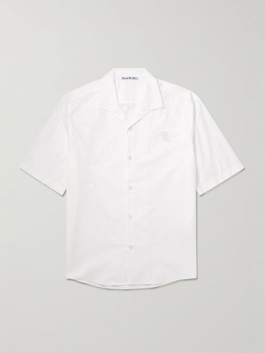 Solon Camp-Collar Oversized Embroidered Cotton-Piqué Shirt by ACNE STUDIOS Solon Camp-Collar Oversized Embroidered Cotton-Piqué Shirt by ACNE STUDIOS