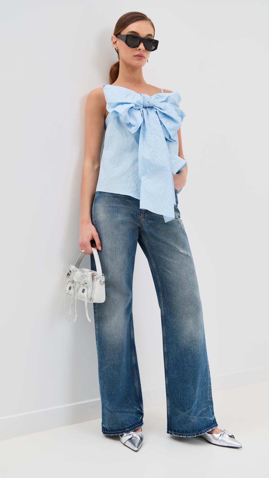 Tanessa Crinkled Cotton Poplin Top by ACNE STUDIOS
