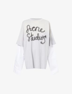 Tinsel-Logo Round-Neck Cotton-Jersey T-Shirt by ACNE STUDIOS