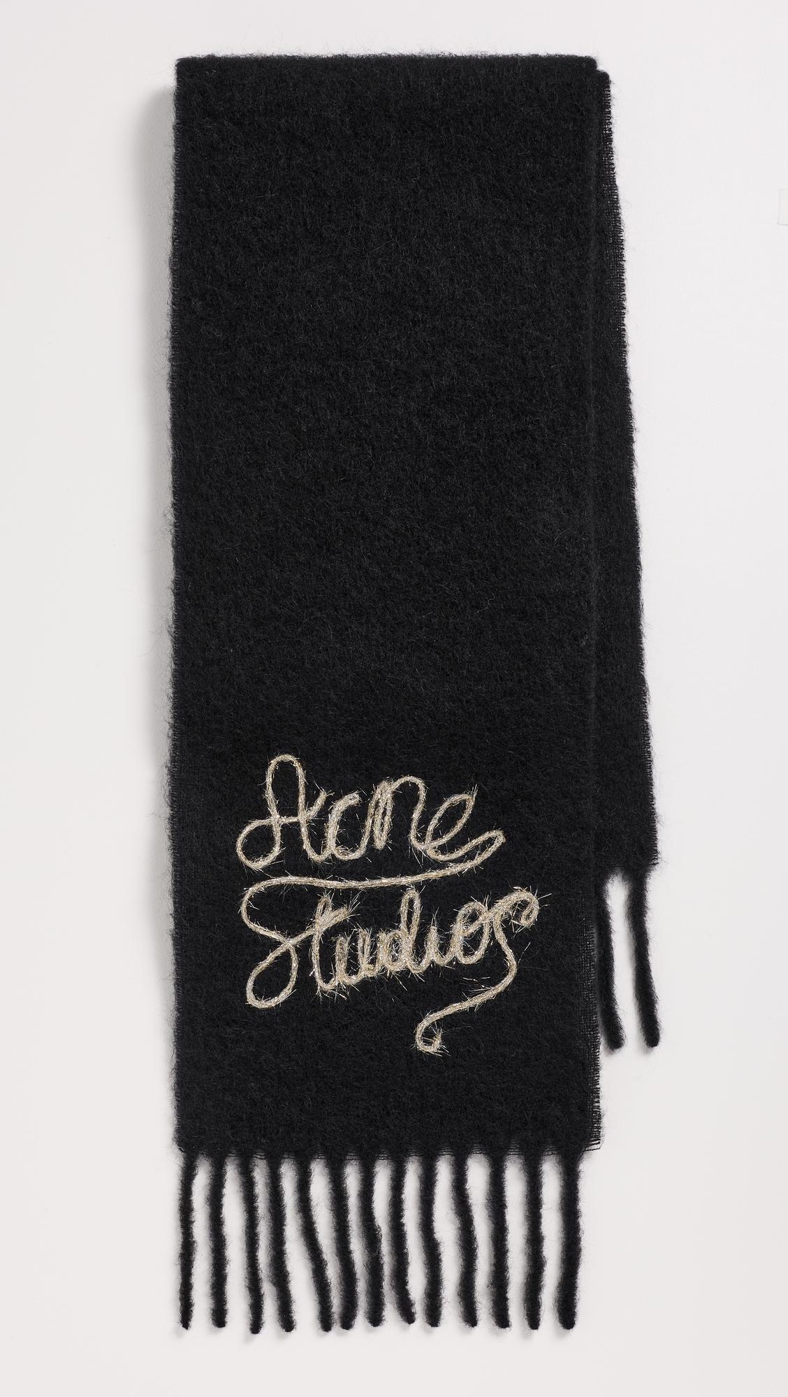 Vally Solid Embroidered Winter Scarf by ACNE STUDIOS