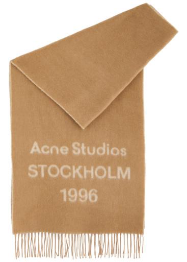 Venus 1996 logo-intarsia wool scarf by ACNE STUDIOS