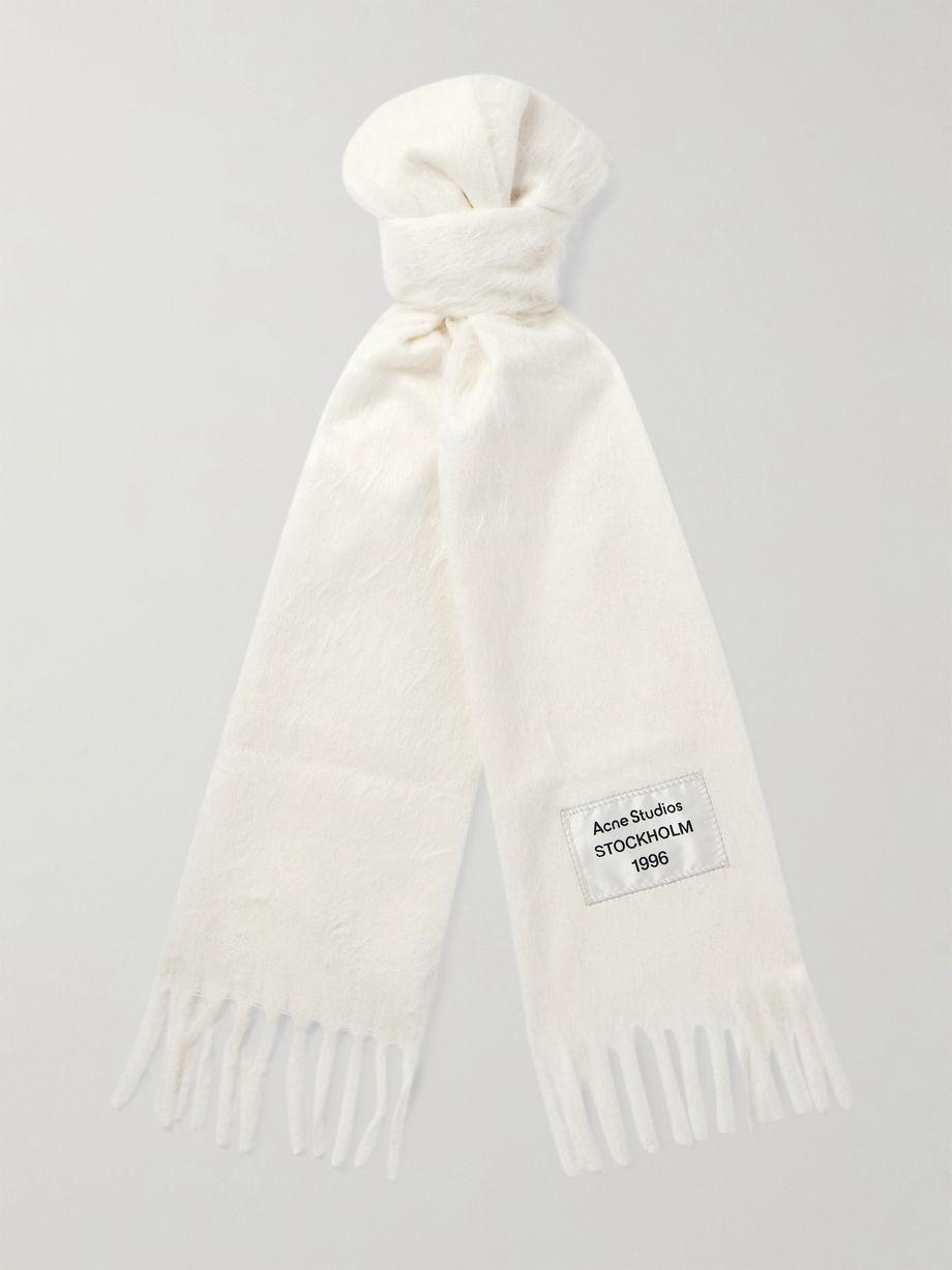 Viper Logo-Appliquèd Fringed Alpaca-Blend Scarf by ACNE STUDIOS