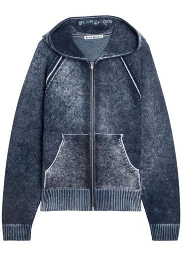 Washed hoodied wool-blend jumper by ACNE STUDIOS