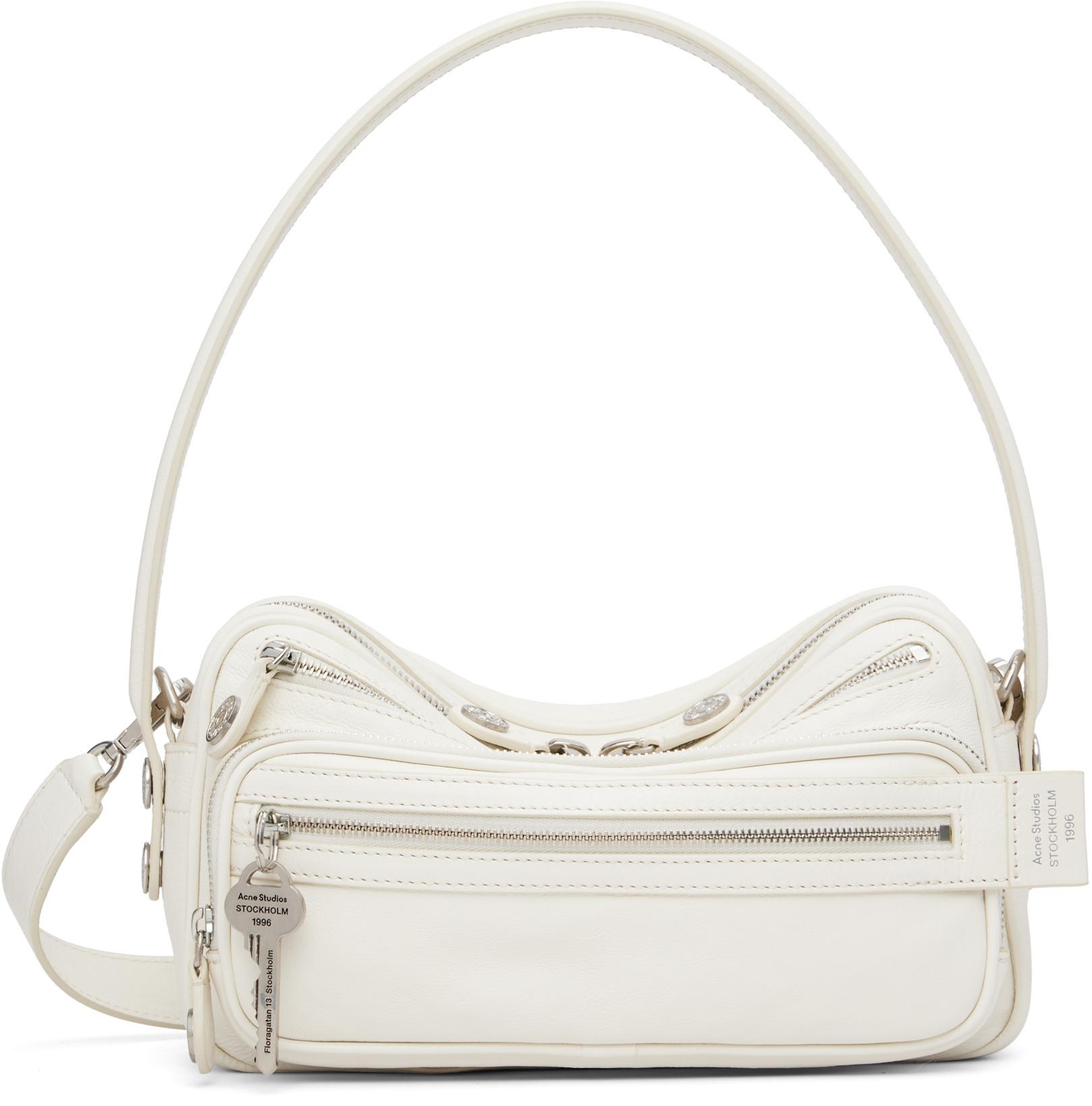 White Camero Party Shoulder Bag by ACNE STUDIOS