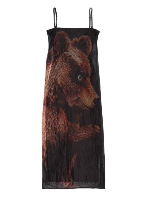 bear-print slip dress by ACNE STUDIOS