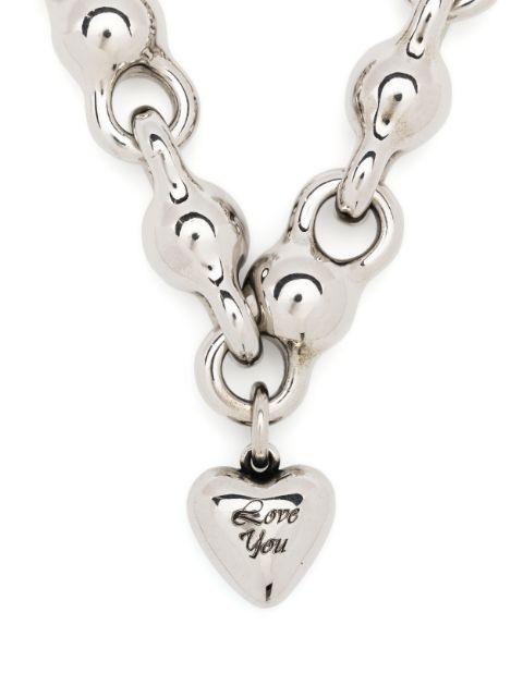 chunky-chain heart-pendant necklace by ACNE STUDIOS