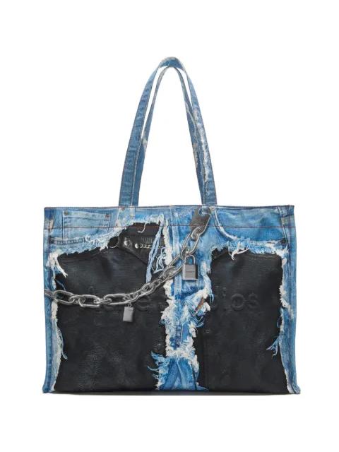 denim print tote by ACNE STUDIOS