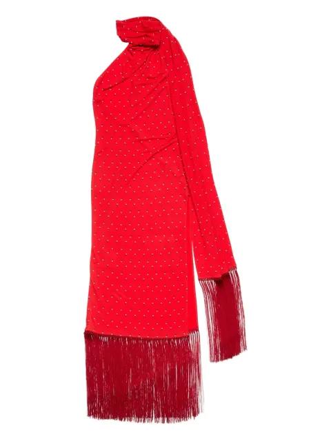 draped fringe dress by ACNE STUDIOS
