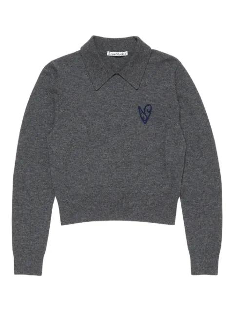 heart-motif polo-collar top by ACNE STUDIOS