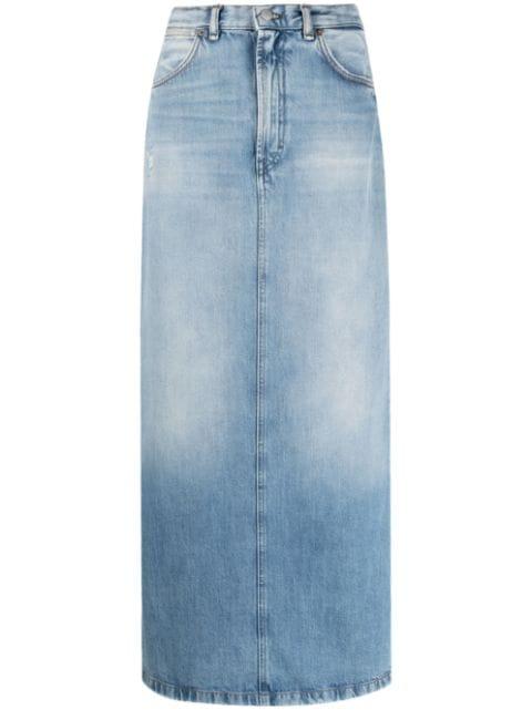 high-waisted denim maxi skirt by ACNE STUDIOS