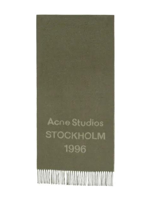 logo-embellished wool scarf by ACNE STUDIOS