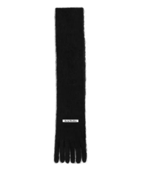 logo-patch fringed scarf by ACNE STUDIOS
