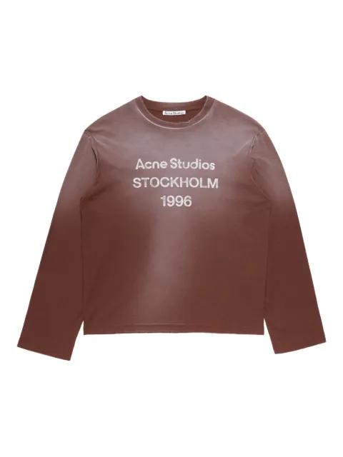 long-sleeve logo-print T-shirt by ACNE STUDIOS
