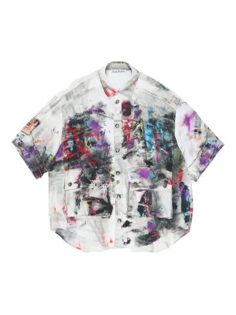paint-splatter short-sleeve shirt by ACNE STUDIOS