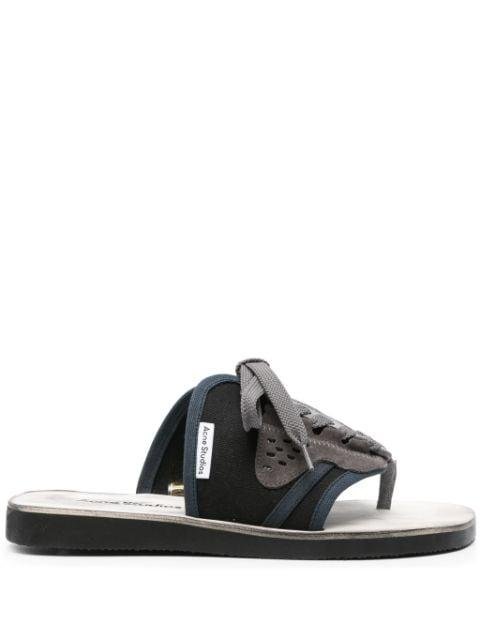 panelled lace-up flip flops by ACNE STUDIOS