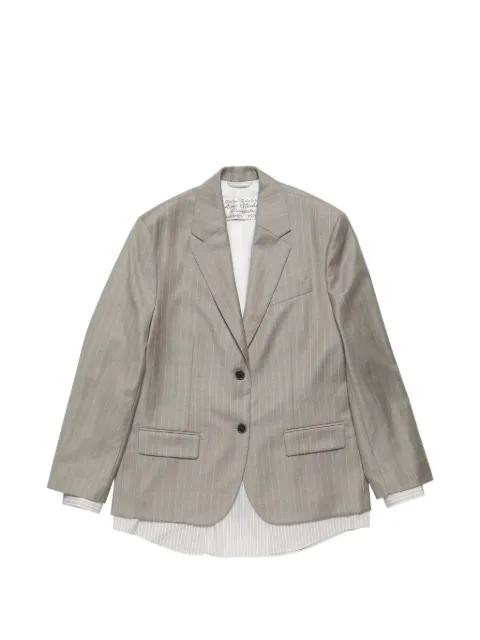 pinstripe-pattern layered blazer by ACNE STUDIOS