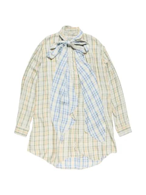 plaid asymmetric shirt by ACNE STUDIOS