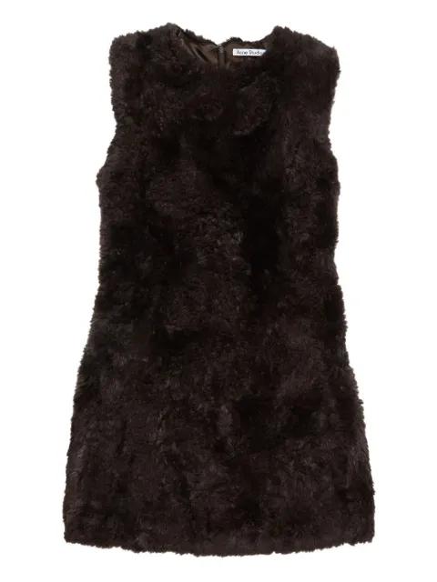 sleeveless faux-fur mini dress by ACNE STUDIOS