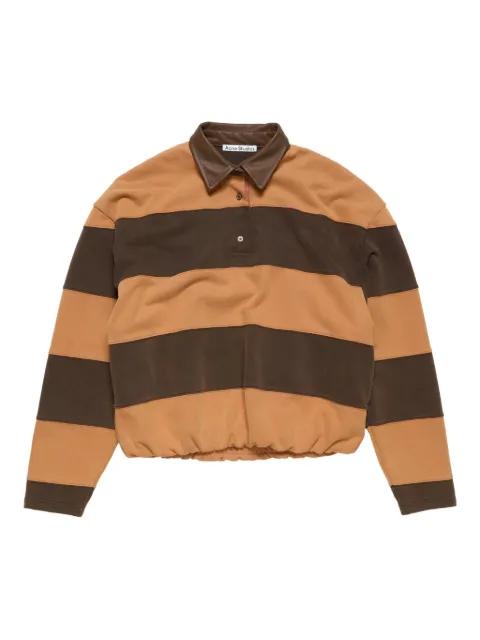 striped long-sleeve polo top by ACNE STUDIOS
