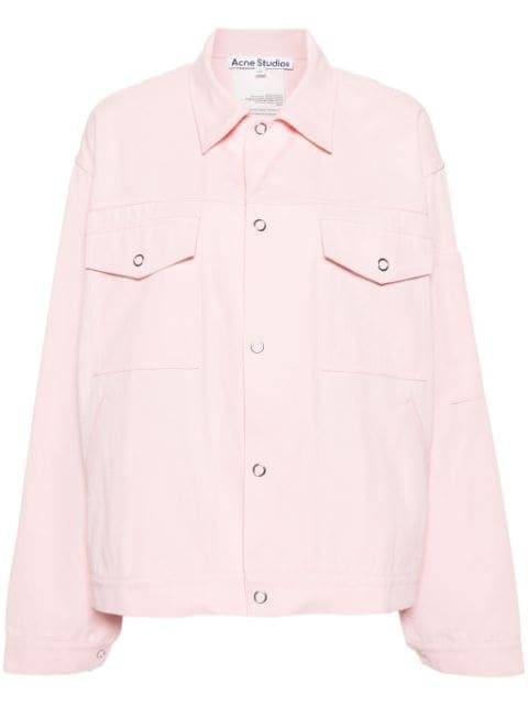 twill cotton blend shirt jacket by ACNE STUDIOS