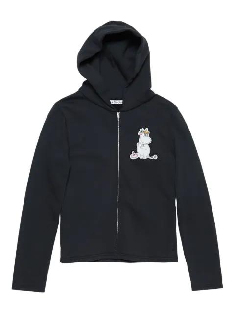 unicorn-applique zip-up hoodie by ACNE STUDIOS