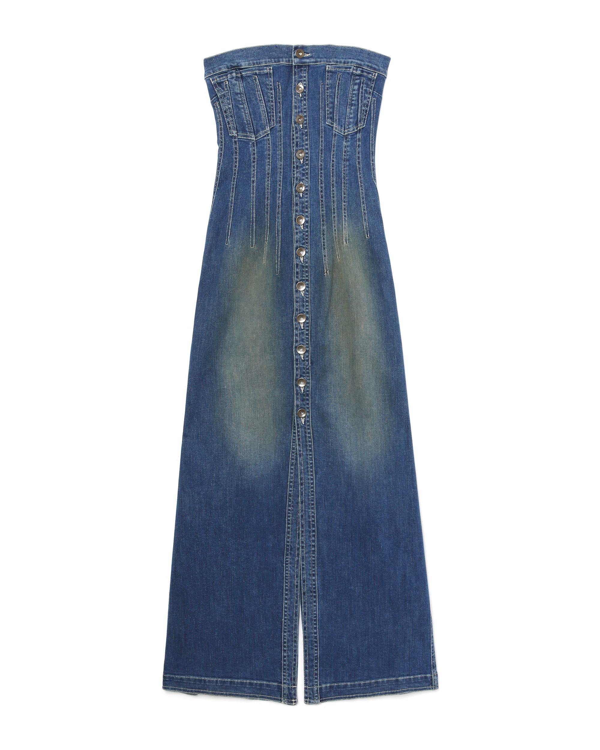 Denim maxi bandeau dress by ACT N1