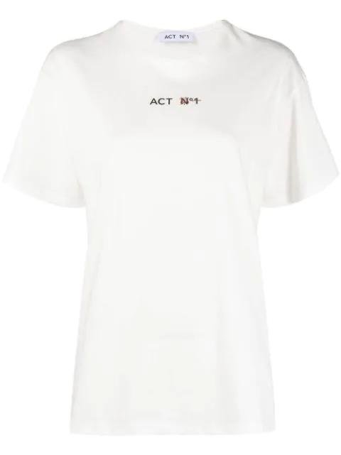 logo-print short-sleeved T-shirt by ACT N1