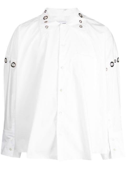 eyelet-embellished cotton shirt by ACT NO1