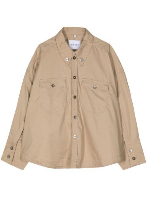 long-sleeve poplin shirt by ACT NO1