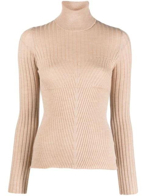 ribbed-knit rollneck jumper by ACT NO1