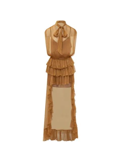 ruffled bow-detail dress by ACTUALEE