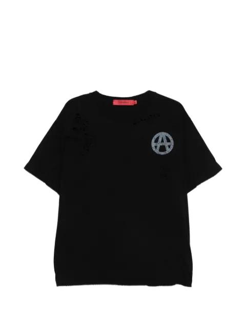 Anarchy distressed T-shirt by ACUPUNCTURE