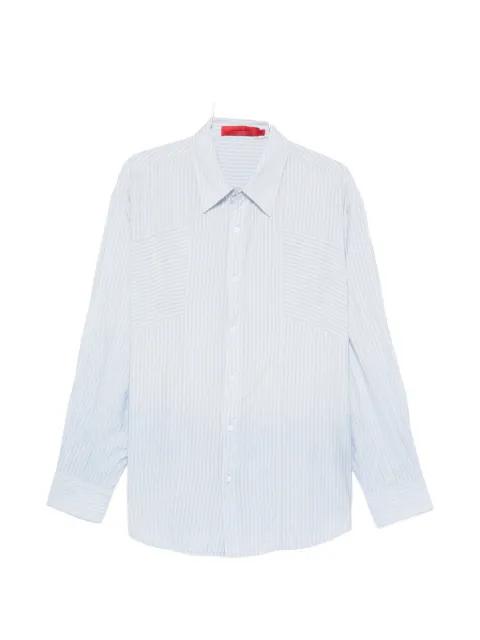 striped panelled shirt by ACUPUNCTURE