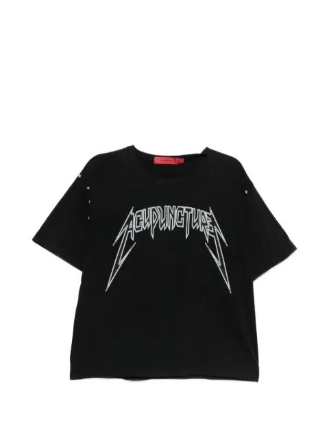 studded metal T-shirt by ACUPUNCTURE