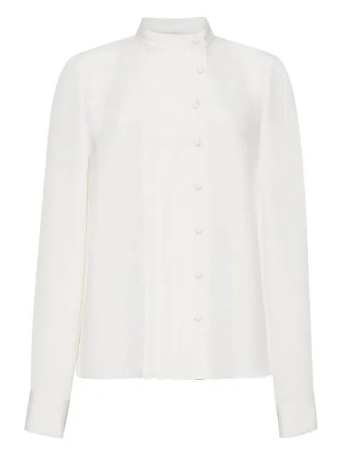 Alina pleated long-sleeve blouse by ADAM LIPPES