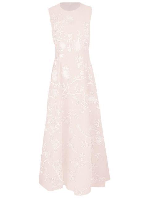 Eloise floral-embroidered dress by ADAM LIPPES