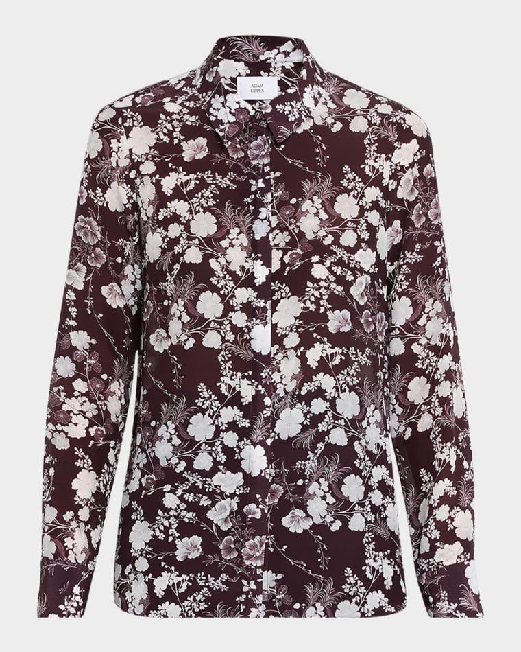 Mathias Floral Silk Button-Down Shirt by ADAM LIPPES