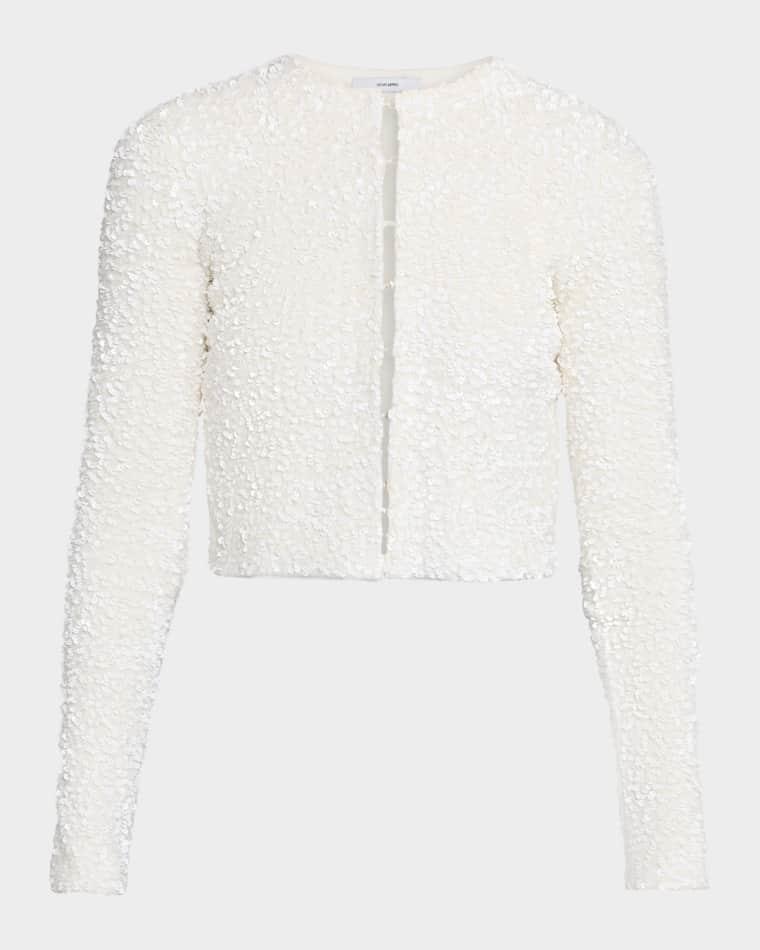 Raya Sequin Cropped Cardigan by ADAM LIPPES