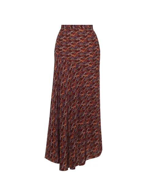Tess geometric-print midi skirt by ADAM LIPPES