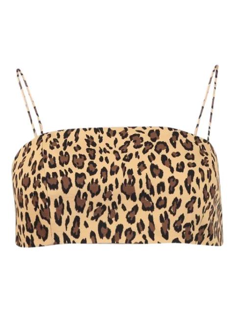 leopard-print bandeau top by ADAM LIPPES