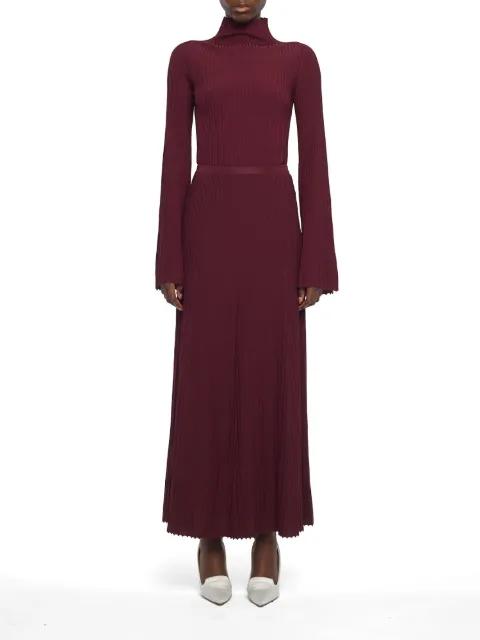 pleated roll neck skirt by ADAM LIPPES