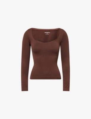 Classic Seamless Long-Sleeve Workout Top by ADANOLA