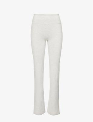 Embroidered-Logo Cotton Yoga Trousers by ADANOLA