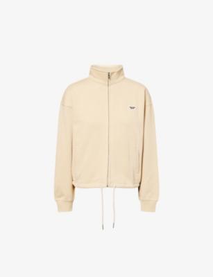 Embroidered-Logo High-Neck Cotton Sweatshirt by ADANOLA